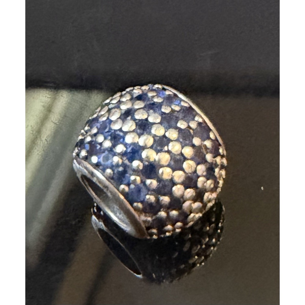 Pandora Sterling‎ Silver Pave Lights Blue Crystal SEPTEMBER Charm #791051NCB